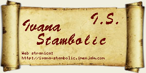 Ivana Stambolić vizit kartica